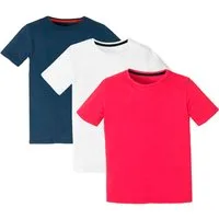 bonprix T-Shirt (Packung, 3-tlg) regular fit Passform, Kurzarm-Design, aus Baumwolle