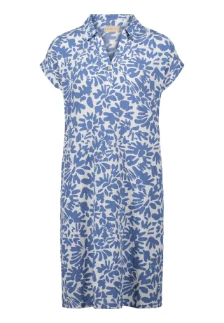 CARTOON - Casual-Kleid Weiß/Hellblau - Gr. - 36