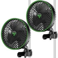 VIVOSUN Tischventilator VIVOSUN AeroWave E6 Gen2 Clip-Ventilator Ø 15 cm 2er-Set, EC-Motor mit 10 Stufen