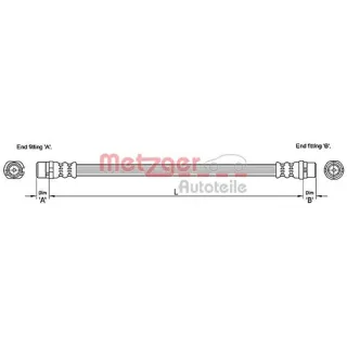 Metzger Bremsschlauch vorne rechts Audi A8