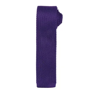 Premier Mens Slim Textured Knit Effect Krawatte (Lila)