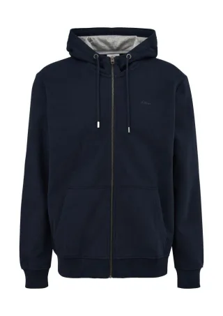 s.Oliver Red Label - Sweatshirt Jacke mit Kapuze blau - Gr. - L