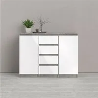 Home affaire Kommode Naia, Sideboard, 4 Schubladen, 2 Türen, Aufbewahrung, grifflose Front, Mit Einlegeböden, modern, skandinavisches Design, in mehrere Farben