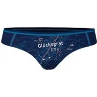 EIN SCHÖNER FLECK ERDE String String GLÜCKSGRAT – Tiefblau mit Berg-Print