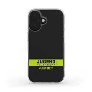 Handyhülle COVRZ | Jugend Feuerwehr | Clear Case | Schwarz | Personalisierbar | MagSafe®-fähig | iPhone 16 15 14 13 Plus Pro Max, Samsung uvm. Nein iPhone 16 Ohne