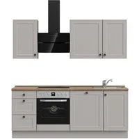 nobilia® Küchenzeile "Cascada II", NEU: individuell anpassbar mit gratis Profi-Beratung, vormontiert, Breite 210 cm, Ausrichtung wählbar, wahlw. mit E-Geräten