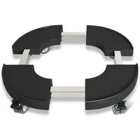 Clanmacy Pflanzenroller Pflanzenroller Blumenroller Tragkraft bis ca. 200kg Schwarz