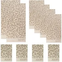 JOOP! Handtuch Set JOOP! 1707-36 Set 10-tlg. creme 2x Duschtuch 4x Handtuch 4xGästetuch, Walkfrottier (Spar-Set, 10-St)