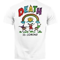 Neverless Print-Shirt Backprint TShirt Herren Printshirt Design mit lustigem Spruch Death mit Print