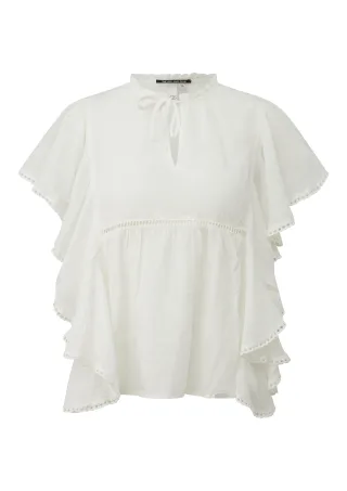 qs - Bluse creme - Gr. - 36