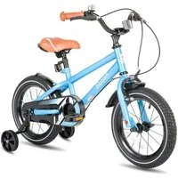 JOYSTAR Kinderfahrrad Totem 12/14/16/18/20 Zoll Kinderfahrrad für 2-11 jährige Jungen, mit Stützräder, Kotflügel, Front and rear dual brakes, Reflektorplatte