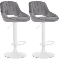 CLP Barhocker Milet Samt (Set, 2er), Samtbezüge, höhenverstellbar, drehbar