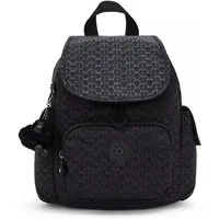 KIPLING Cityrucksack CITY PACK MINI, kleiner Rucksack, Signature Emb (schwarz), Freizeitrucksack