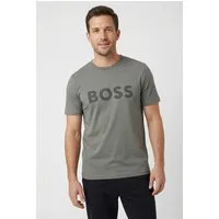 BOSS ORANGE T-Shirt Thinking (1-tlg) Rundhalsausschnitt, Regular Fit, großer Logodruck