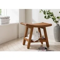 Destiny Badhocker SPA & LIVING, Japan Style mit Ablagefach 52x35,5x45,5cm, Teak