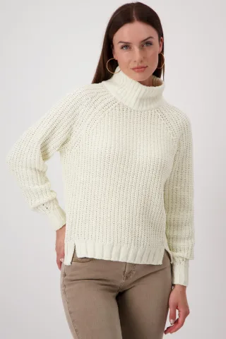 monari - Strickpullover mit Stehkragen - Gr. - 40