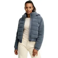 Tazzio Winterjacke F804 mit Kapuze, im Bomber-Style & komplett Teddy-Look