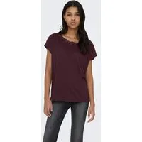 ONLY Spitzenshirt ONLWINNIE S/S TOP CS JRS Polyester, regular fit
