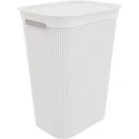 ROTHO Wäschekorb Brisen Wäschebox 50l mit Deckel und Griffe