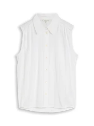 Tom Tailor - Blusentop mit Kragen white - Gr. - 38