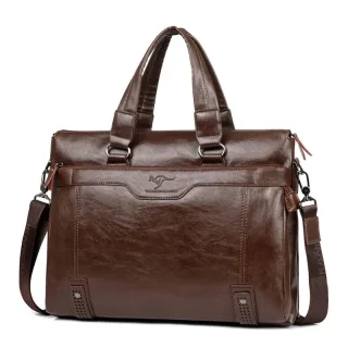 14-inch Men's Hand Bag Large Capacity Business Casual Briefcase Simple Fashionable Sold Laptop Messenger Bag for Work Tr