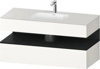 Duravit Qatego Einbauwaschtisch mit Konsolenwaschtischunterbau Weiß Supermatt 1200x550x600 mm - QA47 QA4787016840010