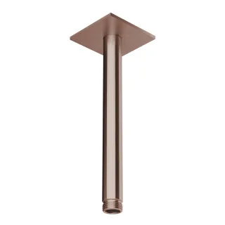 Herzbach spa ix pvd deckenarm 200 rosette 70 eckig copper, Copper Steel, 21.964820.2.39 21.964820.2.39