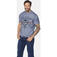 Jan Vanderstorm T-Shirt HELGO mit großem Nordic-Print