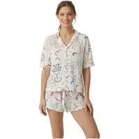 MYJAMA Print-Shirt Cilla (1-tlg) mit Kragen & Knopfleiste