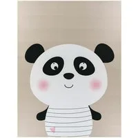TaraCarpet Kinderteppich Fresh Kids Tiere, rechteckig, Höhe: 5 mm, Fresh Kids Tiere Panda Taupe Kinderzimmer Jugendzimmer 80x150 cm