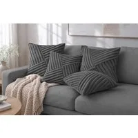 Amilian Dekokissen Sofakissen 4er Set mit Füllung und Bezug, Reißverschluss, formstabil, Reißverschluss, Cord-Optik, formstabil, 40x40 cm
