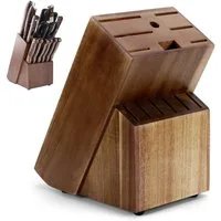 BlingBin Messerblock Universal-Messerblockhalter Holz Messerhalter Messerblock ohne Messer (1tlg), 14 Messerfächer, spart Platz auf der Küchentheke