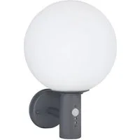 GLOBO LIGHTING LED Außen-Wandleuchte OSSY, Leuchtmittel wechselbar, Warmweiß, Wandlampe mit Bewegungsmelder, Sensor, automatisches Einschalten