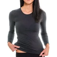 HERMKO Unterziehshirt 17830 Damen langarm Unterhemd woman longsleeve Shirt Baumwolle / Modal