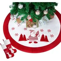 Bundviel Dekohänger Weihnachtsbaumdecke Christbaumdecke + 2 Weihnachtsstrümpfe