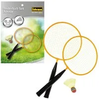 Idena Badmintonschläger Idena 7408408 - Badminton Set Junior mit 2 Schlägern und einem Ball, (Set, 2 Schläger, 1 Ball, 1 Tasche)