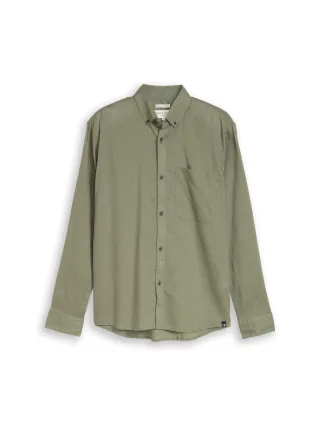 Denim Tom Tailor - Relaxed Fit Hemd mit Leinenanteil sea spray - Gr. - S