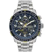 Citizen Funkchronograph Promaster Skyhawk "Blue Angels" JY8078-52L, Armbanduhr, Herrenuhr, Solar, Stoppfunktion, Edelstahlarmband