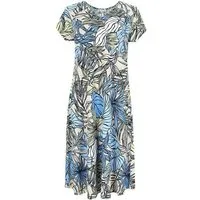 Hajo A-Linien-Kleid Joy Of Life Strandkleid City-Kleid (1-tlg) Kurzarm V-Ausschnitt softer Viskose-Mix