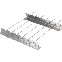 TRIZERATOP Grillbesteck-Set Schaschlik-Spießhalter aus Edelstahl mit 6 Spießen, leicht faltbar, (rostfreier Stahl), Qualität