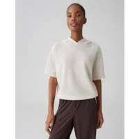 OPUS Hoodie Sweatshirt aus Sweatware mit Lochmuster Schmale Passform, elastischer Saum für Komfort