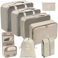 TUWENA Kofferorganizer Koffer Organizer Set 8-teiliges, Packing Cubes, Reise Kleidertaschen, Reise Essentials Organizer - Kosmetiktasche, Kleidertasche Schuhbeutel