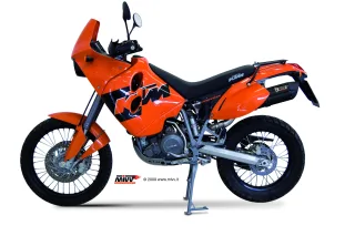 Sport Auspuff MIVV Suono Steel Black KTM 640 Adventure LC4 Bj. 2003-2006 +ABE
