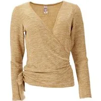 Guru-Shop Longsleeve Wickelshirt, Pullover, Wickeljacke, Yogashirt -.. alternative Bekleidung