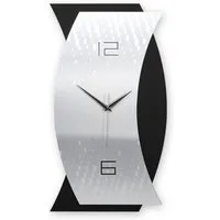 Kreative Feder Wanduhr 3D Designer-WANDUHR Silver Light (ohne Ticken, Funk- oder Quarzuhrwerk, elegant, außergewöhnlich, modern)