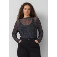 QS Langarmshirt T-Shirt Mesh-Shirt mit All-over-Print