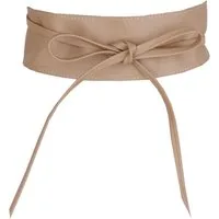 MIRROSI Taillengürtel Wickelgürtel aus Echtleder, Schleife mit breitem Bund (mit breitem Bund zum Wickeln, 7cm Breit, 265cm lang) OBi Gürtel, Bindegürtel, Schnürgürtel, Wickelgürtel