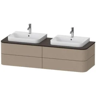 Duravit Happy D.2 Plus Konsolenwaschtischunterbau wandhängend Leinen Matt 1600x550x408 mm - HP4974B7 HP4974B75750010