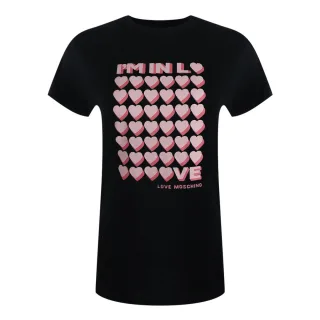 Moschino „i'm So In Love"-logo-t-shirt (schwarz)