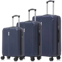 YONSLY Trolleyset Reisekoffer mit TSA-Zahlenschloss & YKK-Reißverschluss, 4 Rollen, (Hartschalen-Kabinenkoffer Set (M, L, XL), 3 tlg., Hartschalen Trolley Set), kratzfest pflegeleicht Wasserabweisend